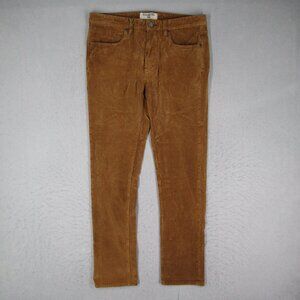 Billabong Pants Mens 32 Brown Slim Corduroy Flat Front Casual Skate 32x30